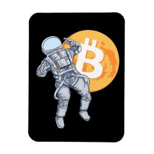 Ímã Astronauta Cripto-BITCOIN - À Lua