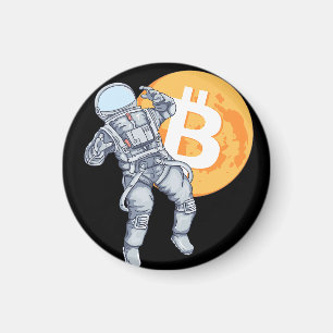 Imã Astronauta Cripto-BITCOIN - À Lua