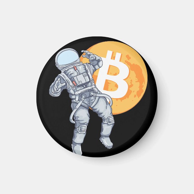Imã Astronauta Cripto-BITCOIN - À Lua (Frente)