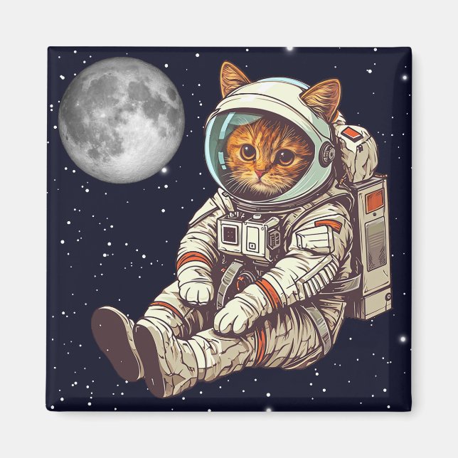 Imã Astronauta de Gato do Catronauta (Frente)