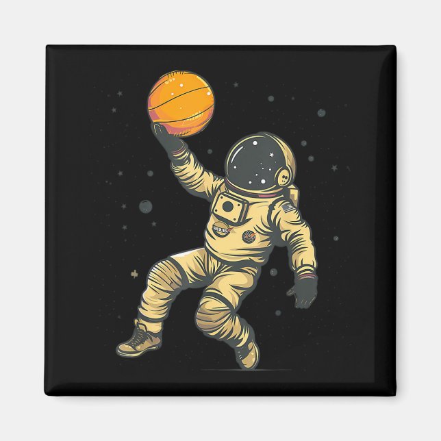 Imã Astronauta do Lover de Basquete - Trabalho de arte (Frente)