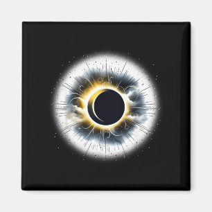 Imã Astronauta Engraçado Espaço Eclipse Planeta Ciênci