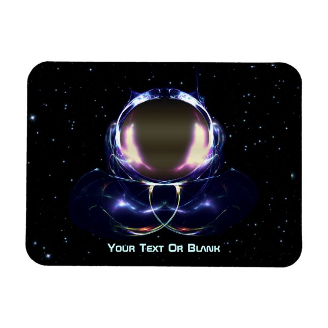 Ímã Astronauta Fractal (Horizontal)