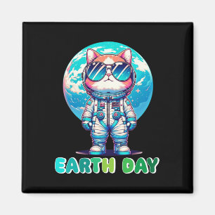 Imã Astronauta Gato do Dia da Terra Salva o Mundo