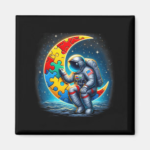 Imã Astronauta Moon Bylloon Autismo Consciência Autist