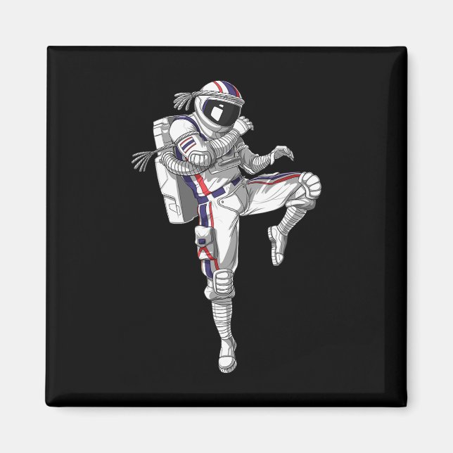 Imã Astronauta Muay Tailandês Boxando Karate Kickboxin (Frente)