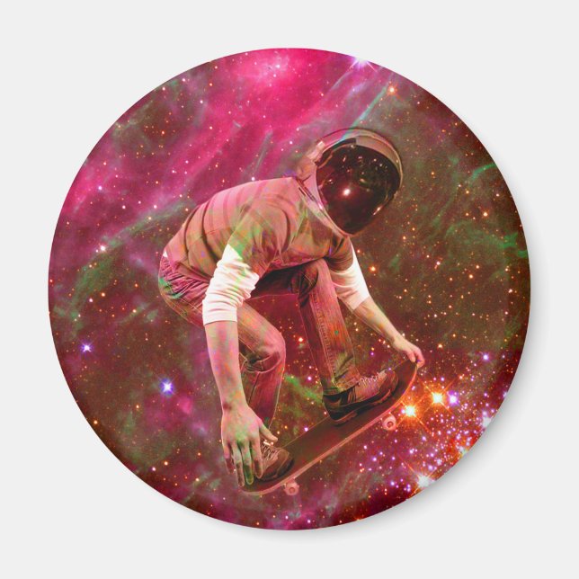 Imã Astronauta Skateboard (Frente)