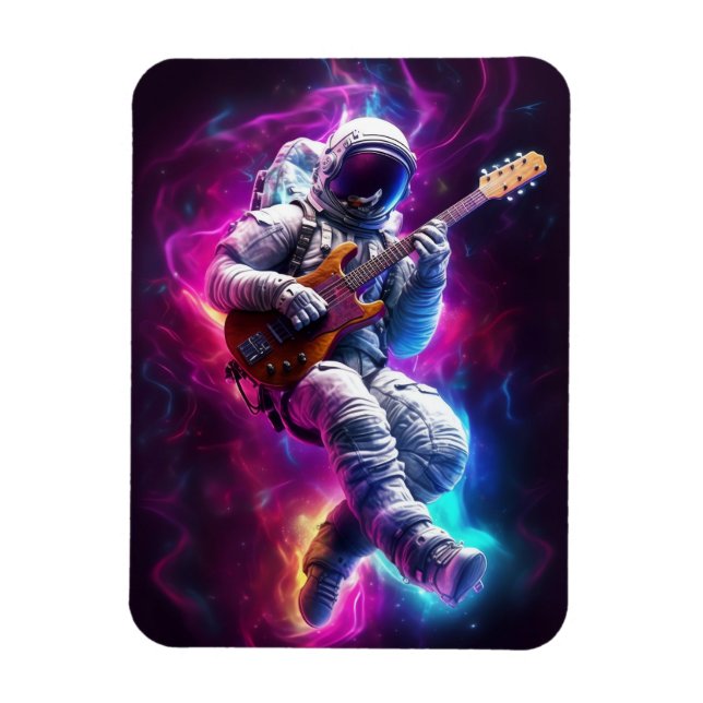 Ímã Astronauta tocando violão (Vertical)