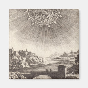 Imã Astronomia Antiga Céu com Sol por Allain Mallet