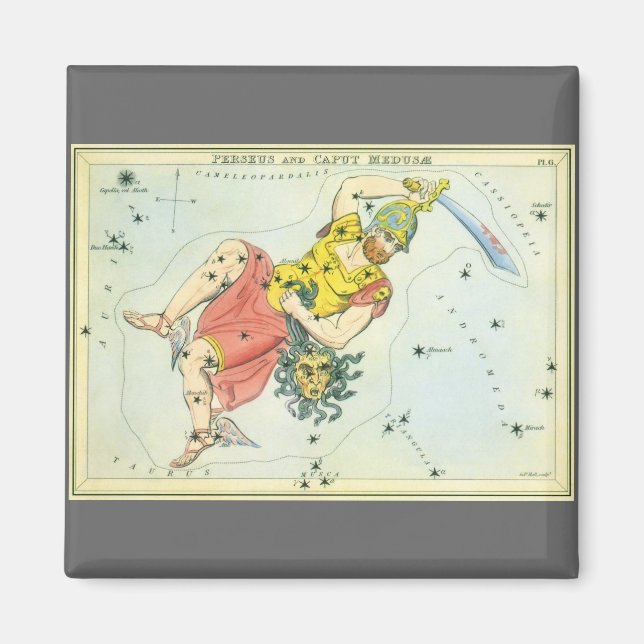 Imã Astronomia Antiga, Perseu e Caput Medusa (Frente)