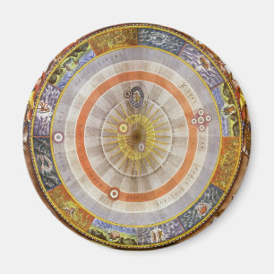 Imã Astronomia Celestial Vintage Planisfera Copernican