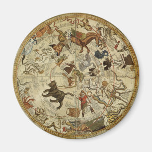 Imã Astronomia do vintage, carta de estrela celestial
