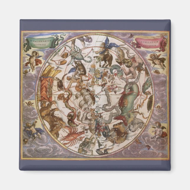 Imã Astronomia venenosa, constelações do Céu Meridiona (Frente)