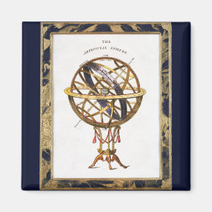 Imã Astronomia Vintage, Esfera Artificial ou Armilion