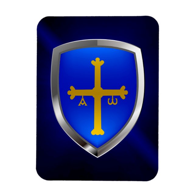 Ímã Astúrias Emblema Metálico (Vertical)
