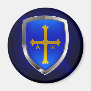Imã Astúrias Emblema Metálico
