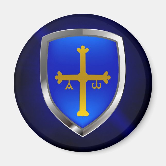Imã Astúrias Emblema Metálico (Frente)