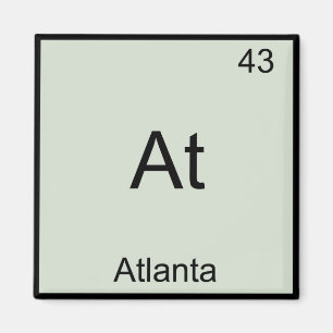 Imã At - Atlanta City Chemistry Element Symbol T-Shirt