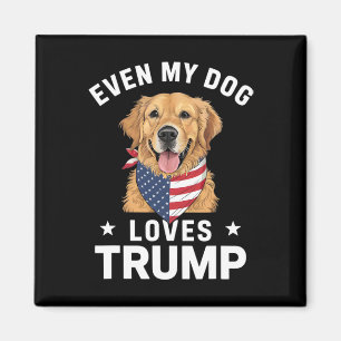 Imã Até Meu Cão Adora Trump Usa Flag Bandana