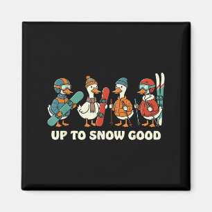 Imã Até neve boa ganso engraçado esquiando esqui snowb