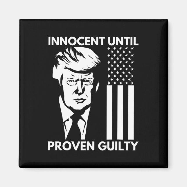 Imã Até Proven Guilty Trump Mugshot 2024 Bandeira Dos  (Frente)