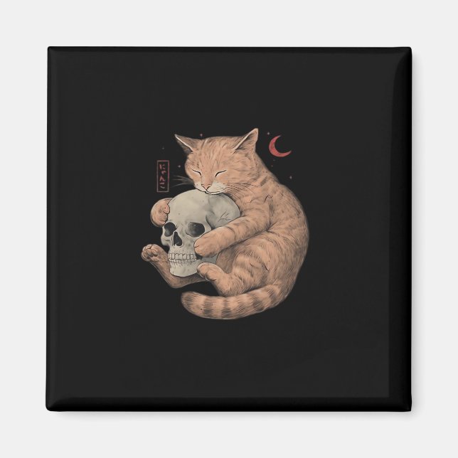 Imã Até que a Morte Nos Separe Gato Caveira Clássico (Frente)