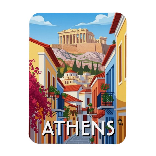 Ímã Atenas Grécia Plaka Viagem (Vertical)