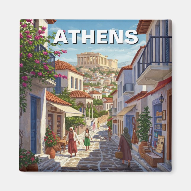 Imã Atenas Grécia Plaka Viagem (Frente)