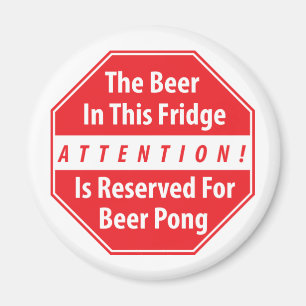 Imã Atenção! Ímã de Pong da cerveja