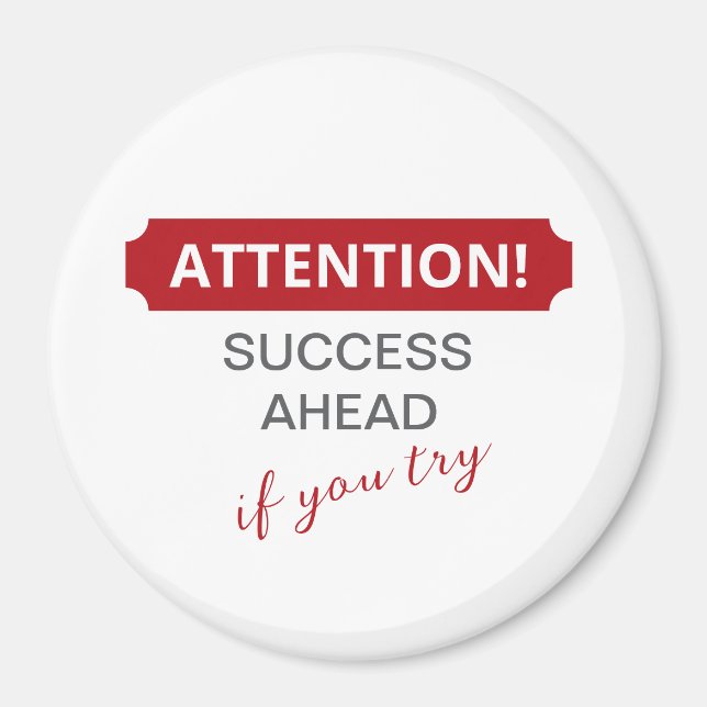 Imã Atenção! Sucesso À Frente Se Você Tentar (Frente)