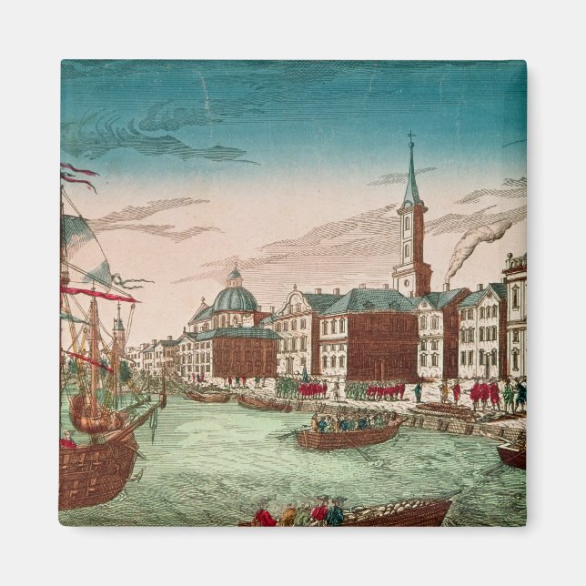 Imã Aterrissagem de tropas inglesas em Nova York (Frente)