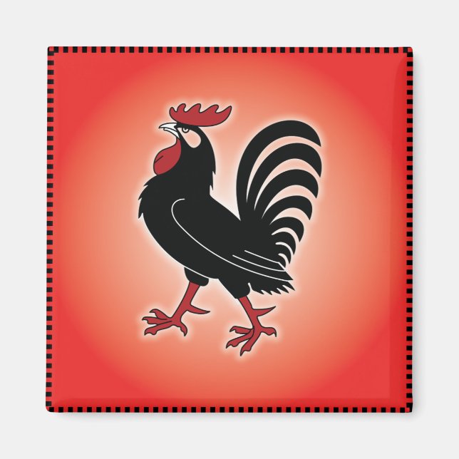 Imã Atitude de Rooster (Frente)