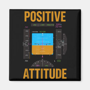 Imã Atitude positiva instrumento de aviação piloto eng