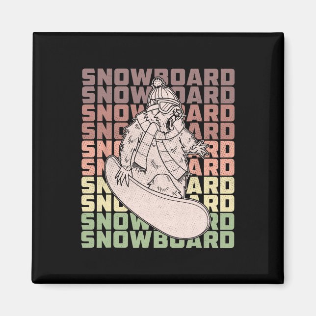 Imã Atividade Competitiva do Snowboard Skiing Snowboar (Frente)