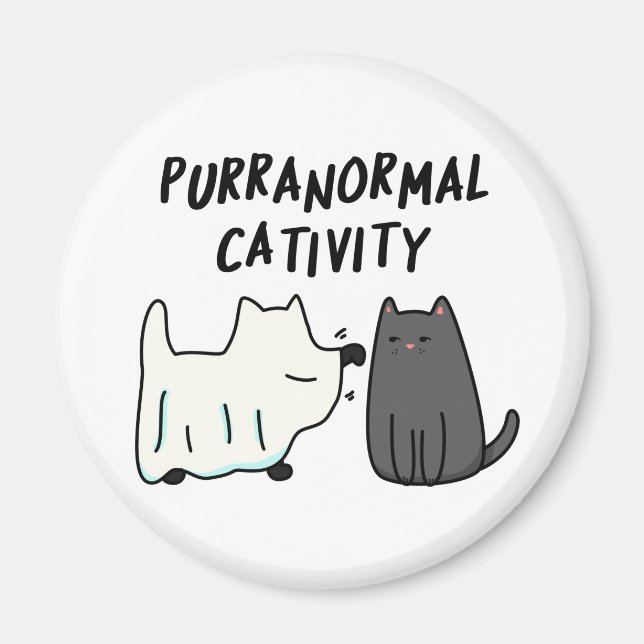 Imã Atividade Puranormal Engraçada Pun de Halloween Ga (Frente)