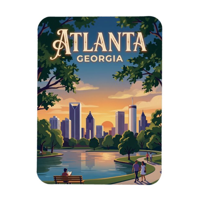Ímã Atlanta Geórgia (Vertical)