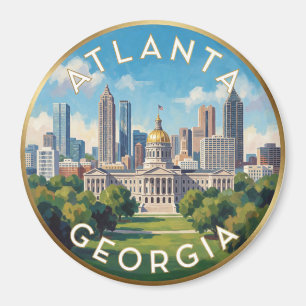 Imã Atlanta Geórgia Skyline Viagem