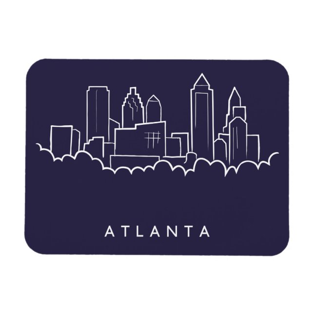 Ímã Atlanta Skyline (Horizontal)