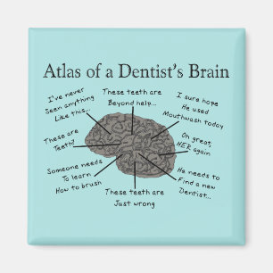 Imã Atlas do Cérebro de Dentista Humoroso