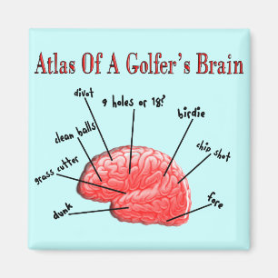 Imã Atlas do cérebro de um jogador de golfe