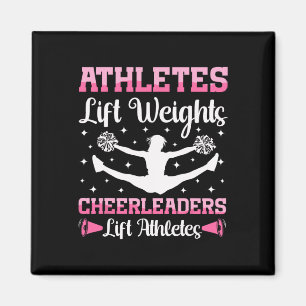 Imã Atletas de Cheerleading Cheer Levantam Pesos Cheer