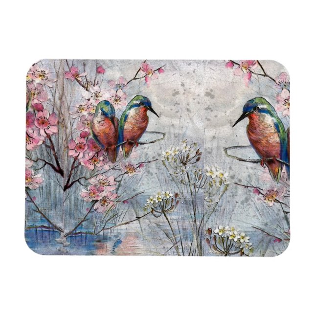 Ímã Atletas e Flores bonito Pintados (Horizontal)