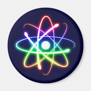 Imã Atom brilhante colorido