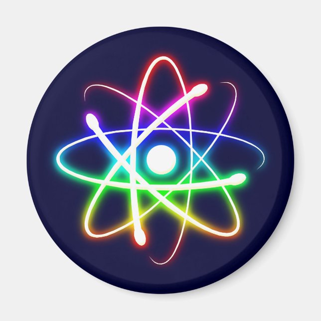Imã Atom brilhante colorido (Frente)