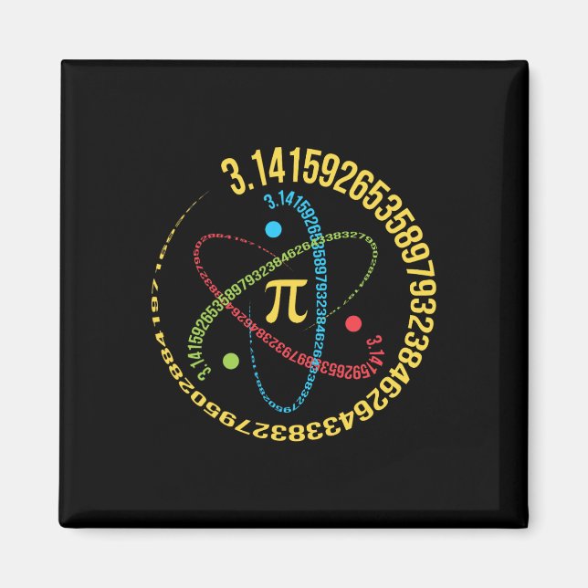 Imã Atom Pi Math Science Stem Oferece 3,14 Pi Day (Frente)