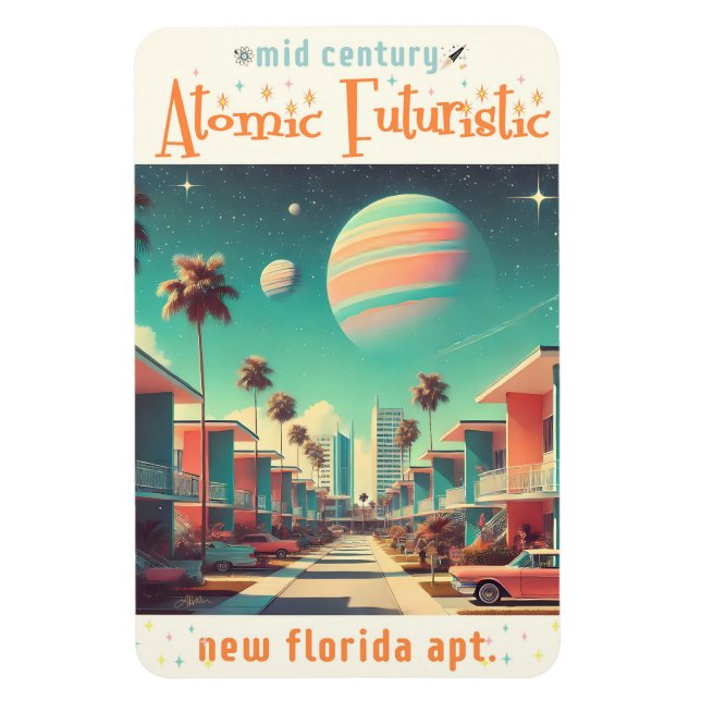 Ímã Atomic Futuristic New Florida Apartments (Vertical)