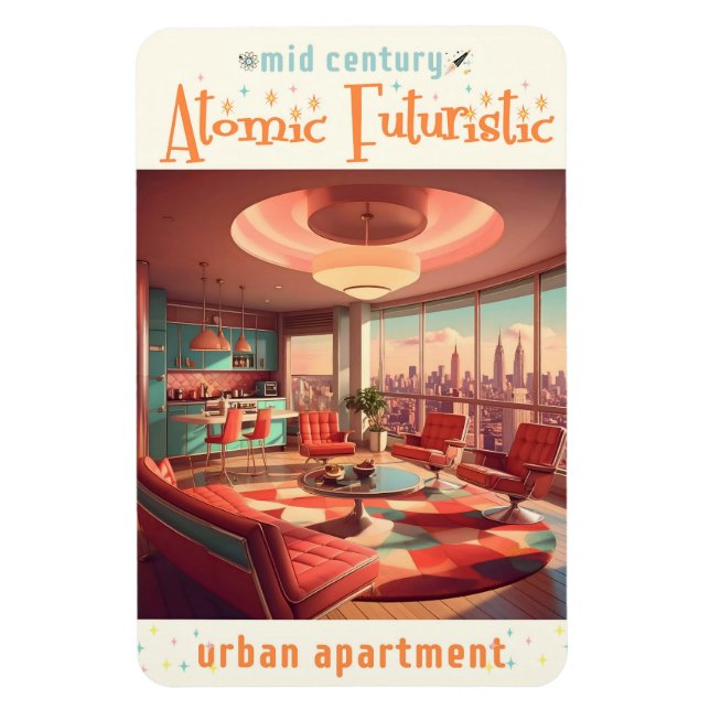 Ímã Atomic Futuristic Urban Apartment (Vertical)