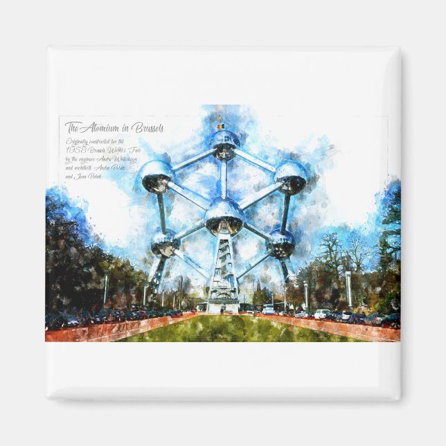 Imã Atomium Brusium Aquarell (Frente)