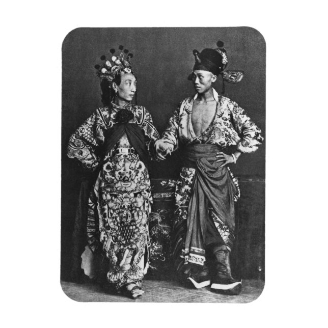 Ímã Atores chineses, c.1870 (foto b/w) (Vertical)