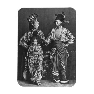 Ímã Atores chineses, c.1870 (foto de b/w)